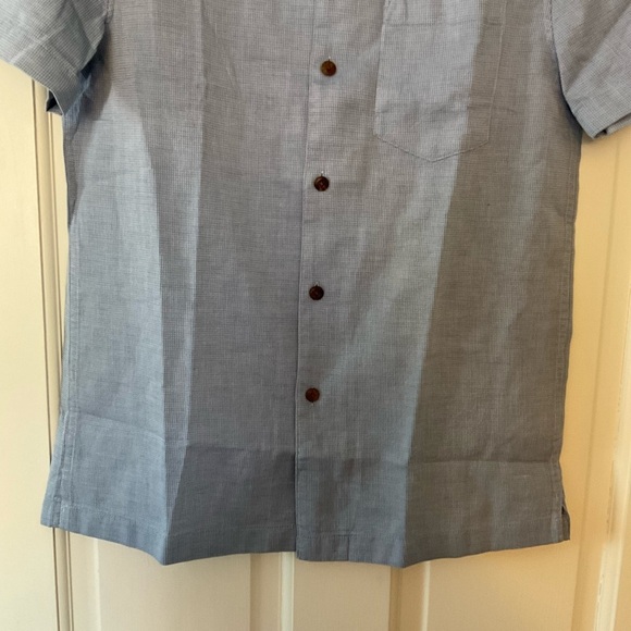 J.Crew Factory Short-sleeve textured dobby camp shirt Blue Men’s Size XS NWT - Picture 6 of 9
